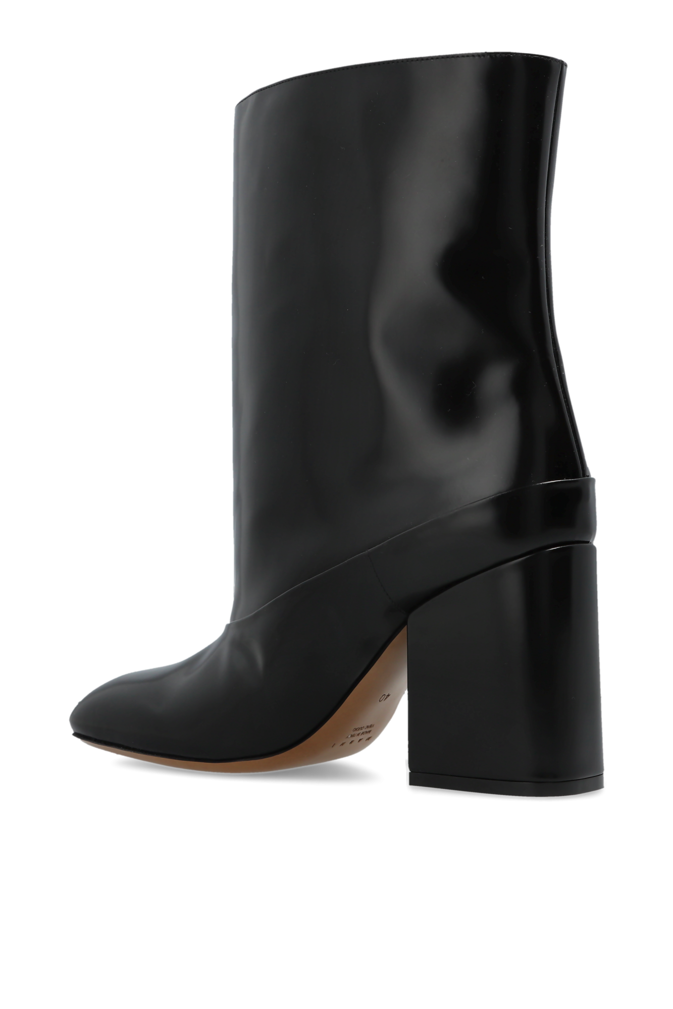 ブーツその他 Marni Block Heel Calf Leather Boots Leather knee-high boots in black - Marni | Mytheresa